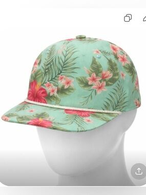 Imperial Marr Traffic Tropical Floral Adjustable Baseball Cap Hibiscus OSFA